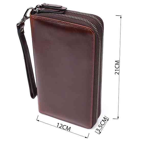 Стильний чоловічий клатч із натуральної шкіри Vintage 23064 Коричневий Київ