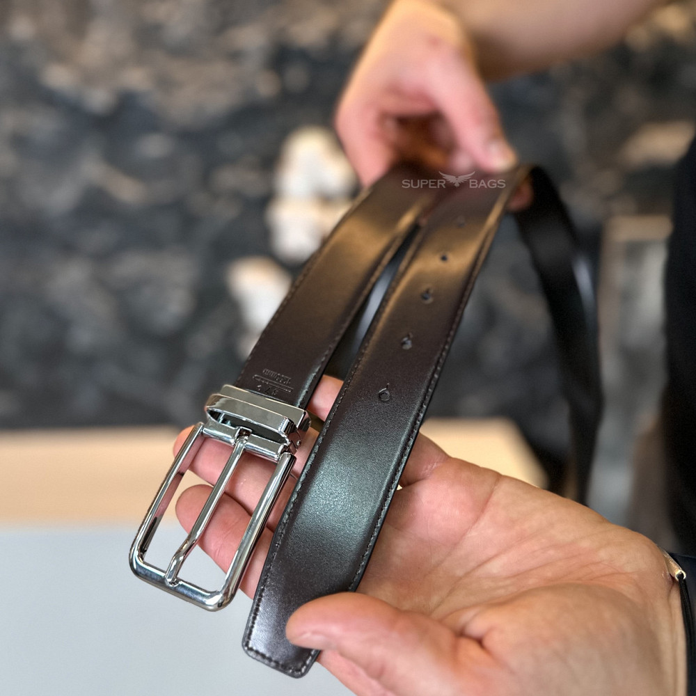 Мужской двухсторонний кожаный ремень 1845 Киев - изображение 4