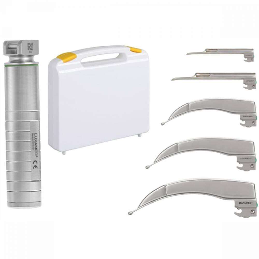 Набір F.O. ларингоскоп дорослий + педіатричний LED2,5В + 2 Miller та 3 Macintosh клинка Luxamed Дніпро - фото 1