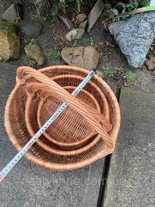 Корзина плетеная кофейная, комплект 3 шт Киев - изображение 2