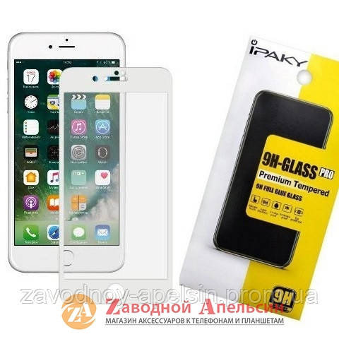 Захисне скло iPhone 7 8 plus Full Glue Glass white Одеса - фото 1