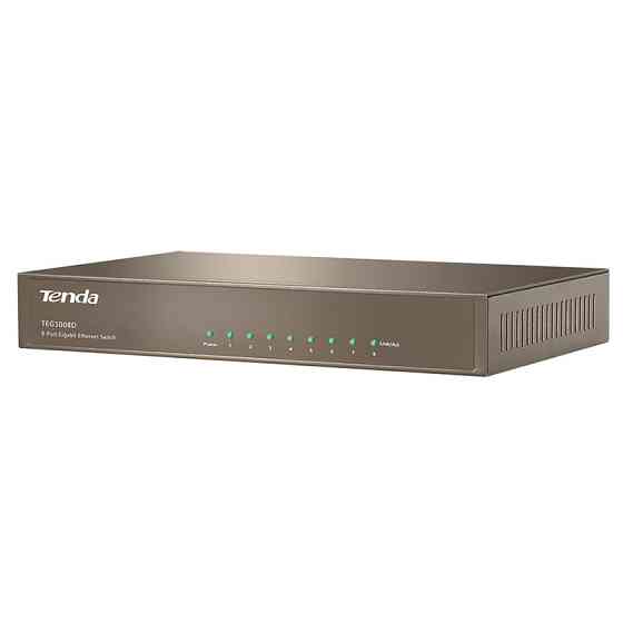 Комутатор TENDA TEG1008D 8port 10/100/1000 BaseTX, desktop, метал Вінниця