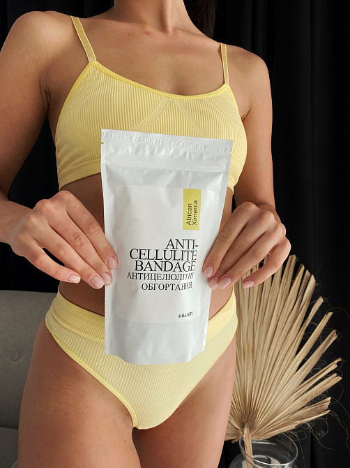 Набор Антицеллюлитные обертывания + жидкость с маслом ксимении Anti-cellulite African Ximenia (6 процедур) Hillary Киев - изображение 13