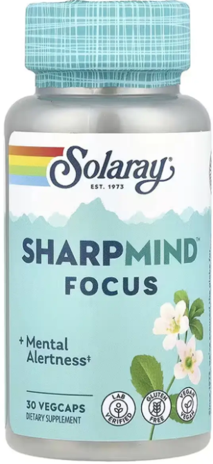 Комплекс для мозга Solaray SharpMind Nootropics Focus 30 вег капс Киев - изображение 1