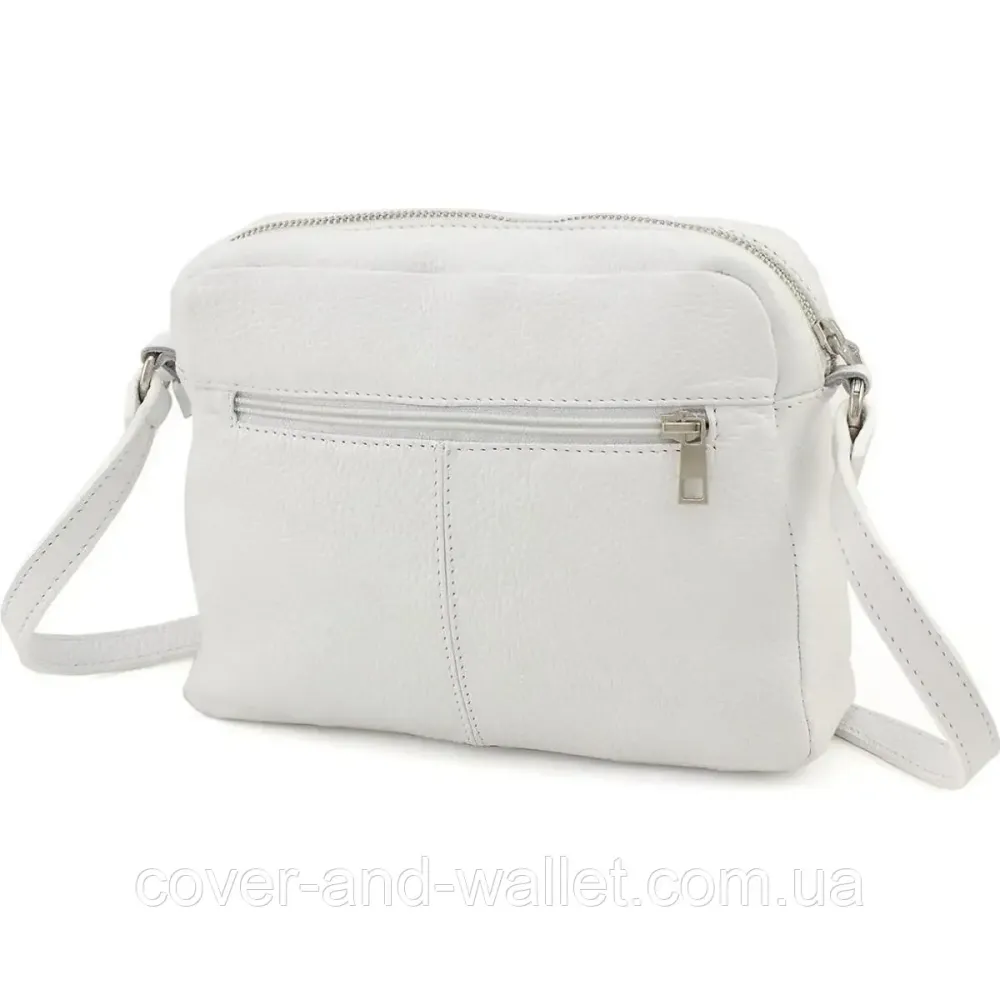 Модная женская сумка-кроссбоди белого цвета из натуральной кожи высокого качества Grande Pelle 755702 Киев - изображение 3