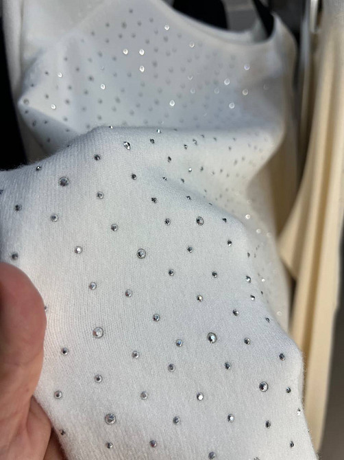 Джемпер женский ACCORDDREAM 9067 тонкий свитер россыпь камней, белый, one size Киев - изображение 9