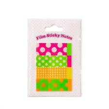 Закладки пластикові кольорові з липким шаром 66*98mm 4 диз*20шт Горохи, шт Киев - изображение 1