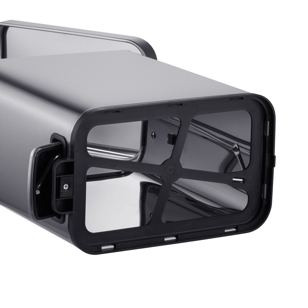 Прямоугольное мусорное ведро 5 л Mixxus Premium Quadro-TC0105 с плавным закрытием, цвет нержавеющая сталь Харьков - изображение 12