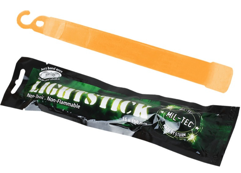 Одноразове Хімічне світло 15 см з гаком до 12 годин Mil-Tec від Sturm (14940014) Апельсиновий Нововолинськ - фото 1