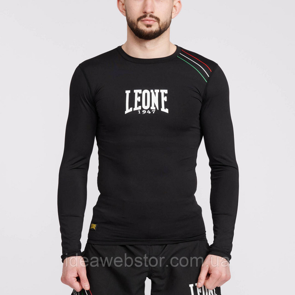 Рашгард Leone Flag Black 2XL с длинным рукавом компрессионная спортивная футболка для ММА БЖЖ грэпплинга фитнеса и тренировок Киев - изображение 3