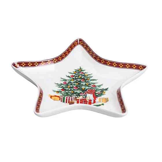 Блюдо сервировочное в форме звезды 25×21 см новогоднее HP-SD-2 Киев