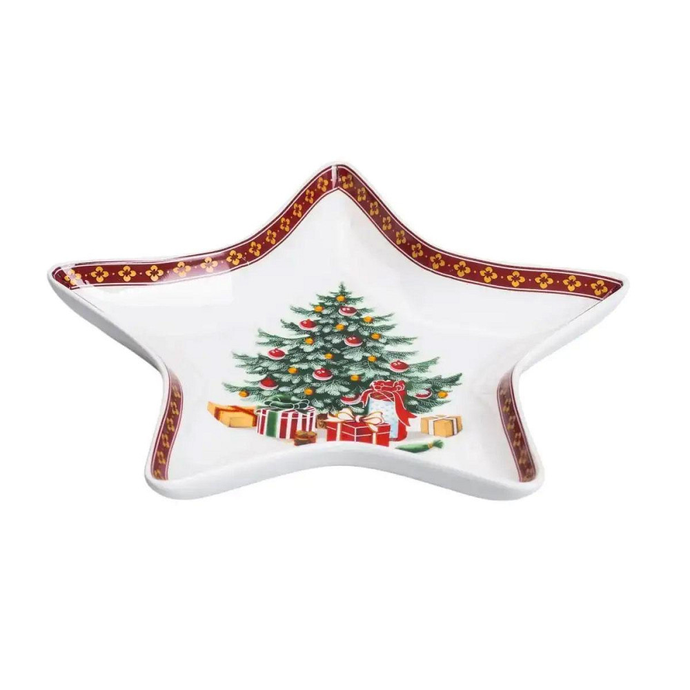 Блюдо сервировочное в форме звезды 25×21 см новогоднее HP-SD-2 Киев - изображение 5