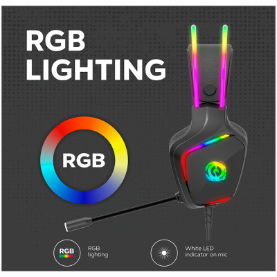 Наушники Canyon GH-9A Darkless Gaming 3.5 мм RGB Black (CND-SGHS9A) Винница - изображение 2