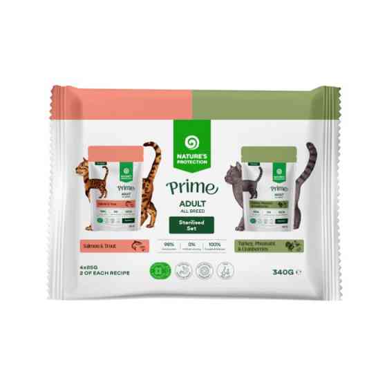 Nature's Protection Prime Sterilised Cats Set Adult Сет вологого корму для стерилізованих котів, 4x85 г Киев