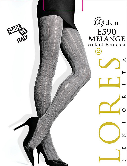 Колготки жіночі Lores Melange фантазійні 60 den nero Київ - фото 1