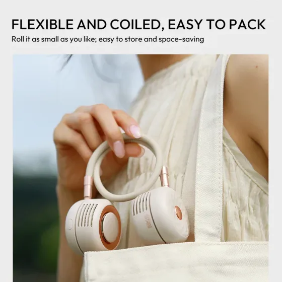 Вентилятор на шею Xiaomi Sothing Daisy Neck Hung Fan (DSHJ-S-2115) Бежевый Киев