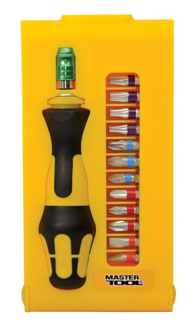 MASTERTOOL Насадки викруткові MASTERTOOL з телескопічним тримачем набір 12 шт 40-0143 Коломия - фото 2