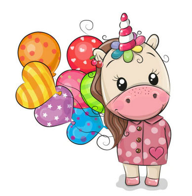 Термонаклейка детская Единорог с шариками Киев - изображение 1