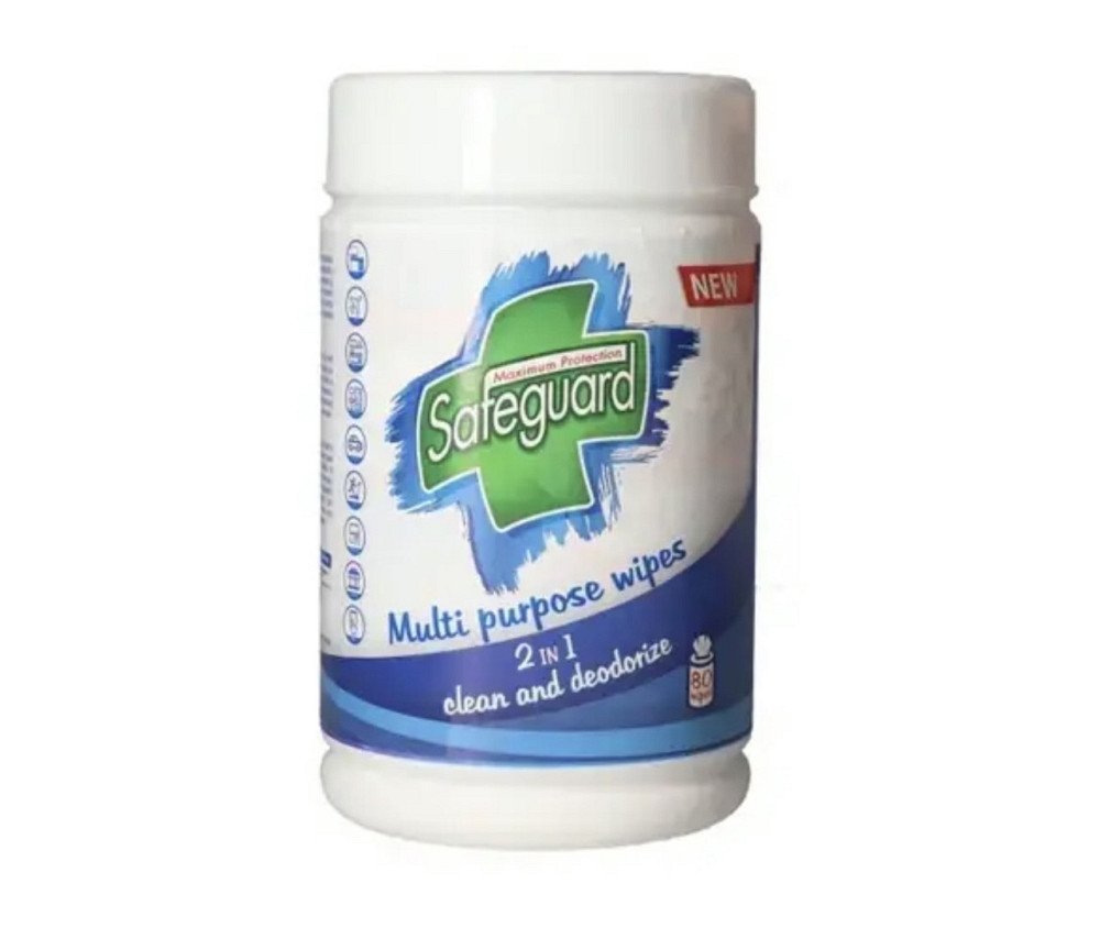 Влажные салфетки Safeguard без запаха АНТИБАКТЕРИАЛЬНЫЕ - 80 шт. Виноградов - изображение 1