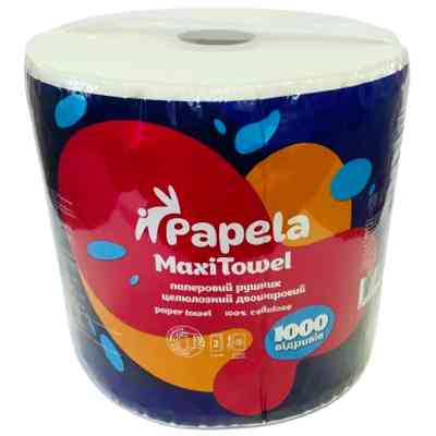 Паперові рушники Papela MaxiTowel 2 шари 1000 відривів 1 рулон (4820270940129) Вінниця