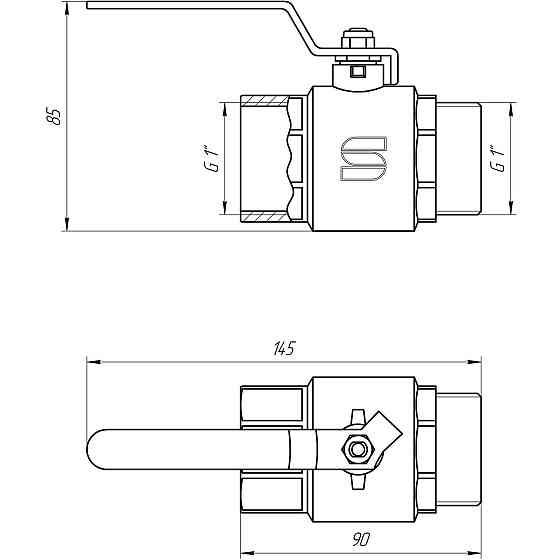 Кран шаровый прямой SELBA 1″ НВ КР SL1505 (000009638) Киев
