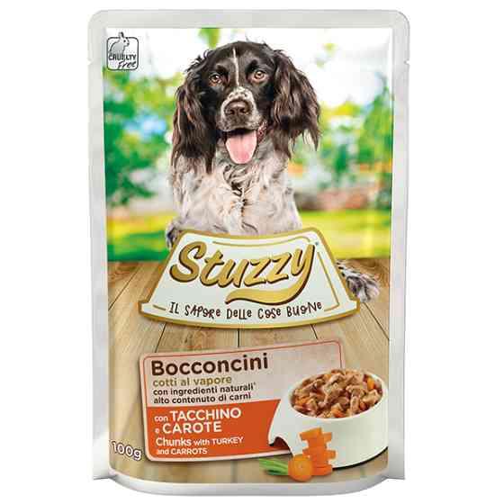 Stuzzy Dog Turkey Carrot ШТУЗИ ИНДЕЙКА МОРКОВЬ в соусе консервы для собак, влажный корм, пауч 100г Киев