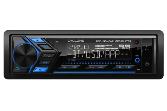 Автомагнітола Cyclone MP-1093 RGB BT/USB+USB Charge/MicroSD/ISO/доп. розєм /ПДУ/Eway Link Вінниця