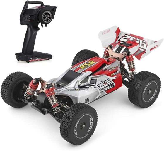 Швидкісна баггі на р/к WLtoys 144001 60 км/год 1:14: алюмінієве шасі, 4WD, масляні амортизатори, повний привід Київ
