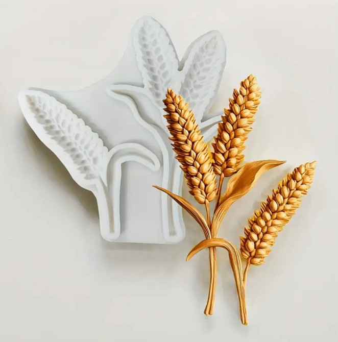 Молд силиконовый Пшеница 101 на 102 мм белый Киев - изображение 1