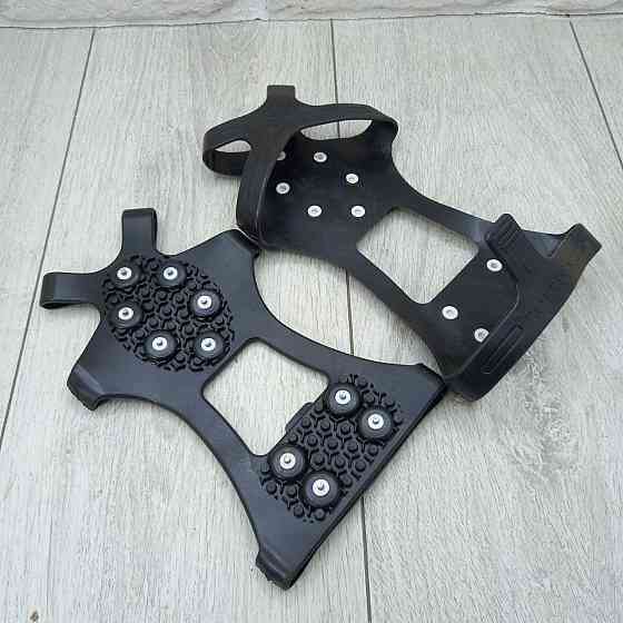 Льодоступи зимові з сталевими шипами, розмір 41–46, 10 шт — накладки протиковзкі для взуття Харків