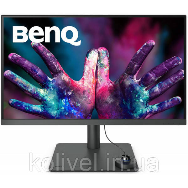 TFT 27" BenQ PD2705U, 4K UHD, IPS, 99% sRGB, HDMI, DP, USB-C, USB-hub, HAS, колонки, темно-сірий Київ - фото 1