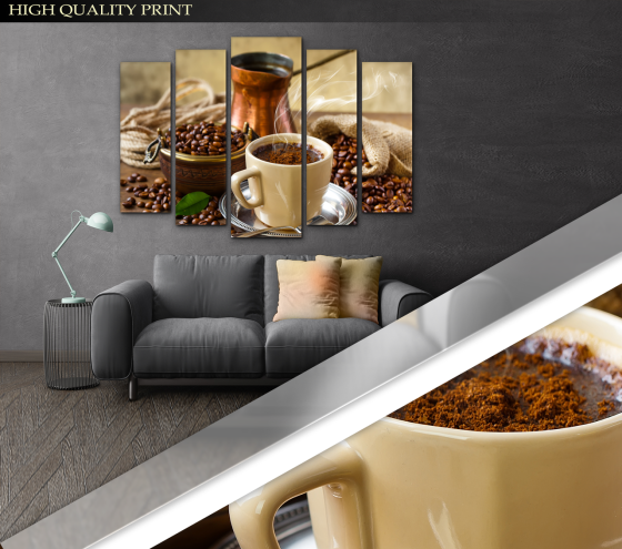 Модульна картина Аромат Кави Art-308_5 ( 80х118см ) Київ