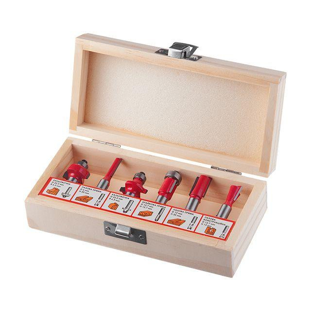 Набор фрез по дереву, 6 ед. INTERTOOL HT-0072 Полтава - изображение 1