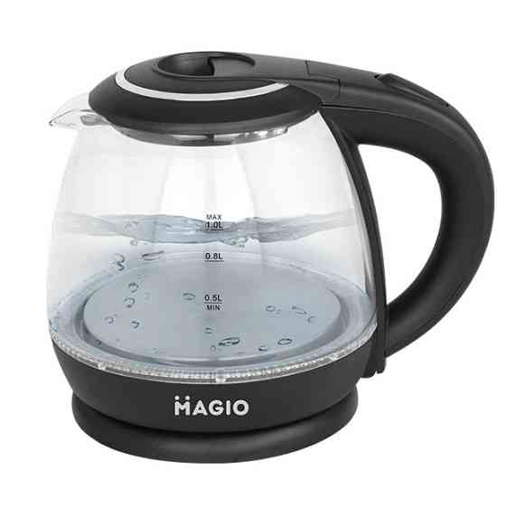 Стеклянный электрочайник с встроенной подсветкой Magio МG-496 1 л 900 Вт, Чайник електро UX-47 Львов