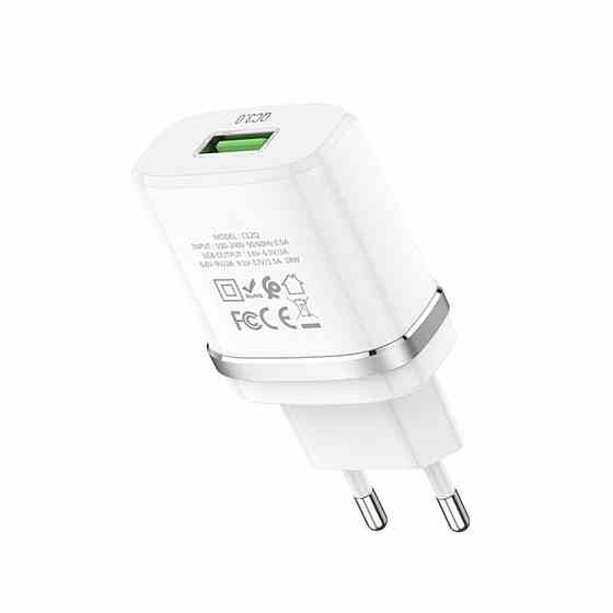 Мережевий зарядний пристрій HOCO C12Q Smart QC3.0 charger, колір білий 6931474716262 Одеса
