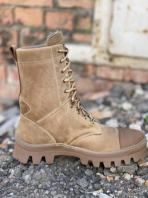 Тактичні водонепронекні зимові берці до -20 на хутрі військові теплі шкіряні берці WAR Львів - фото 3