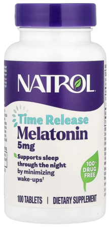 Мелатонін повільного вивільнення 5 мг Natrol Melatonin 100 таб Київ