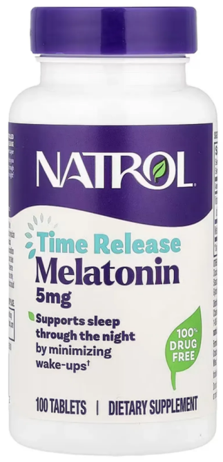 Мелатонін повільного вивільнення 5 мг Natrol Melatonin 100 таб Київ - фото 1