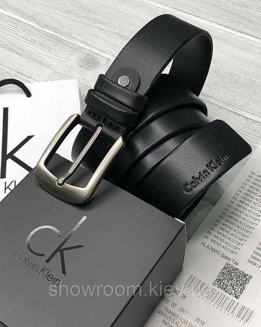 Мужской кожаный брендовый ремень (471) Киев - изображение 1