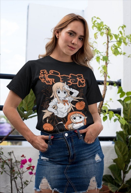 Футболка аниме Аниме Гирл Химоуто Умару оверсайз (S/M/L) Черний AnimeJ0381 Днепр - изображение 2