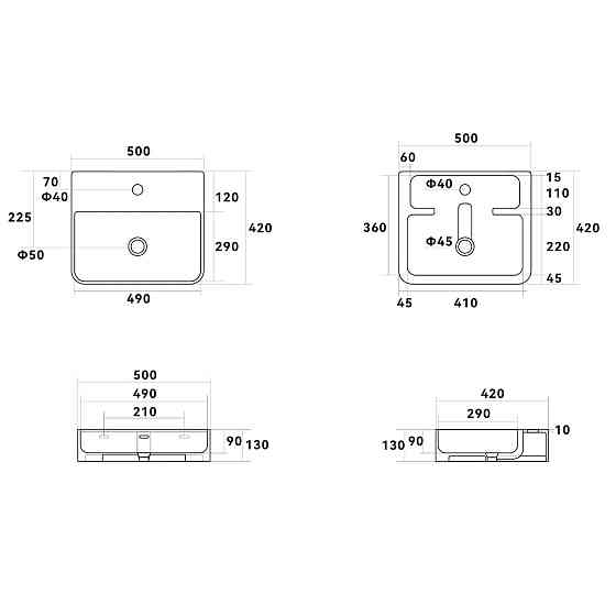 Раковина Qtap Nando LT 500х420х130 White QT12116146AW Київ