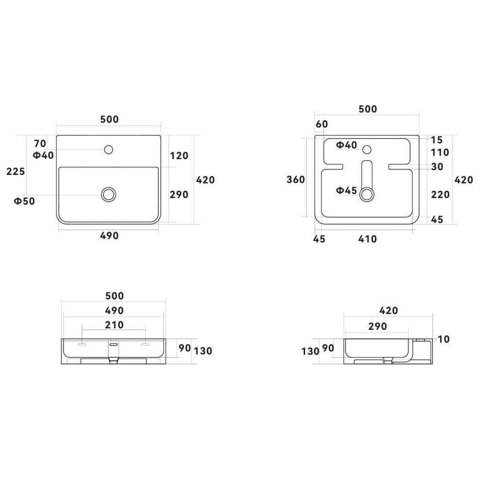 Раковина Qtap Nando LT 500х420х130 White QT12116146AW Київ - фото 2
