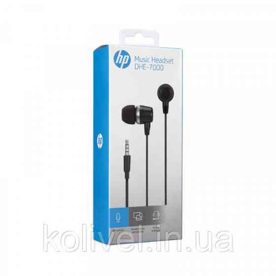 Навушники з мікрофоном HP DHE-7000 (мобільна гарнітура) Black (DHE-7000BK) Київ