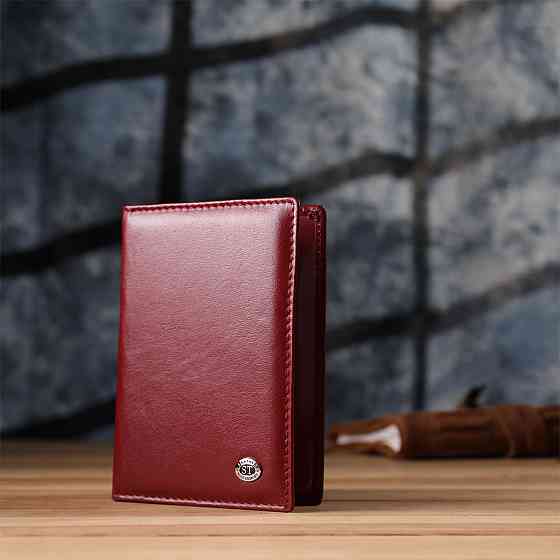 Красива обкладинка на паспорт універсального формату з натуральної шкіри ST Leather 23079 Чорний Київ