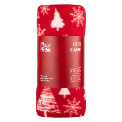 Плед Ardesto Christmas Fleece 130x160см, 100% полиэстер, заснеженные елки (ART0715PB) Винница - изображение 7
