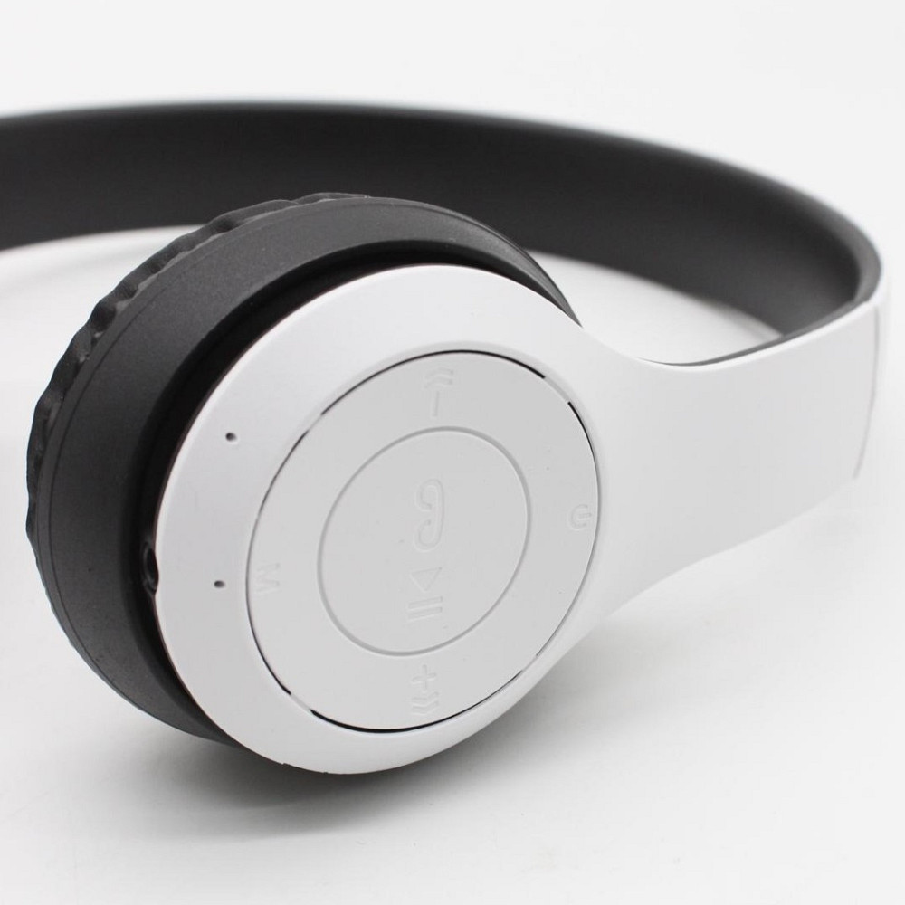 Бездротові Bluetooth навушники з мікрофоном та Mp3 плеєром, P47, Білий / Стерео гарнітура / Накладні навушники блютуз Київ - фото 7