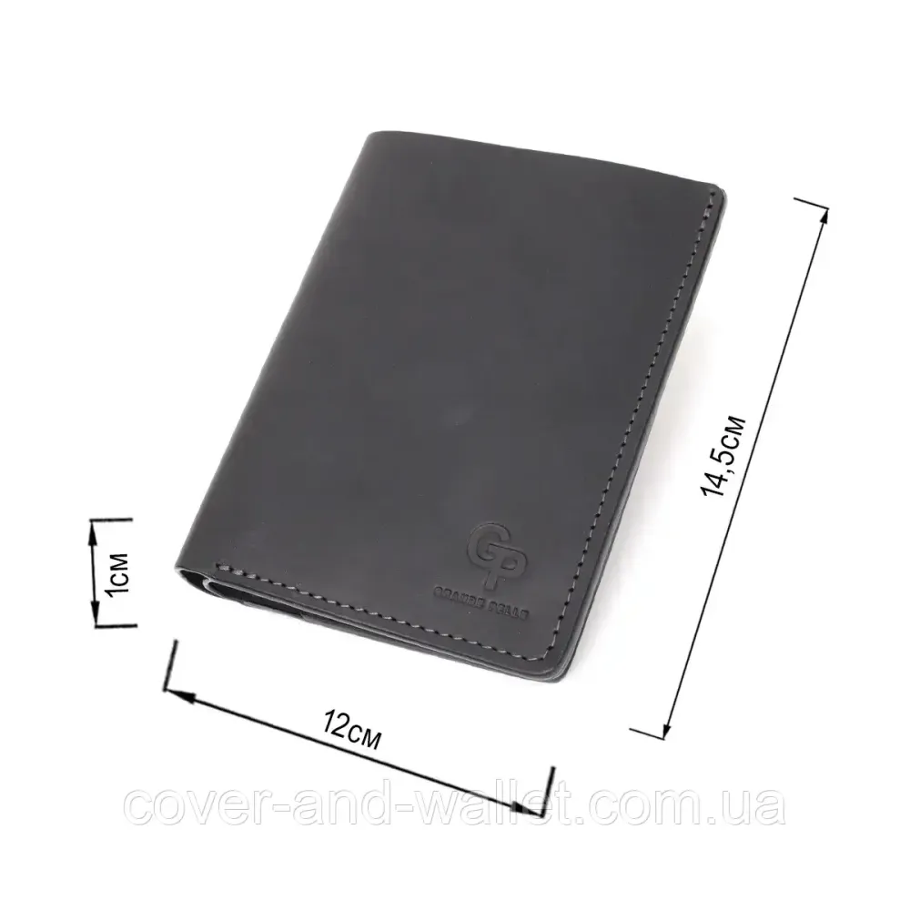 Тонкий чоловічий портмоне з натуральної шкіри з відділенням для AirTag Grande Pelle Київ - фото 6