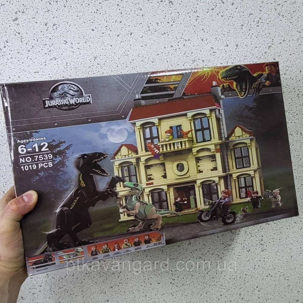 Конструктор блоковий динозаври напад Індораптора в маєток Локвуд 1019 деталей 7539 Хмельницький - фото 3