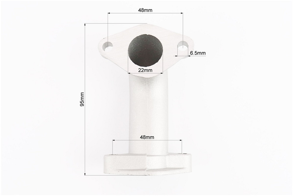 Патрубок карбюратора (алюміній), d - 22mm, h - 95mm Київ - фото 3