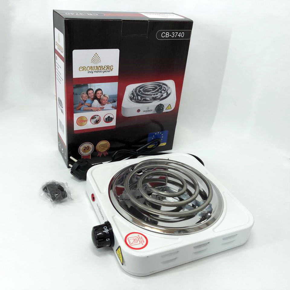 Электроплита настольная от сети Crownberg CB-3740, Плита электрическая настольная компактная XK-31 Львов - изображение 4